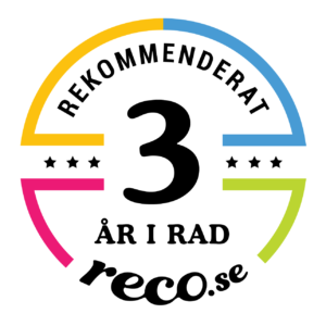 Rekommenderat på Reco.se 3 år i rad